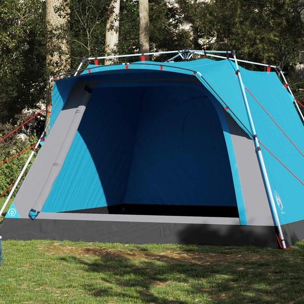 Campingzelt 4 Personen Blau Quick Release