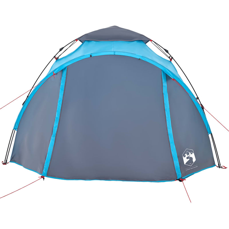 Kuppel-Campingzelt 3 Personen Blau Quick Release