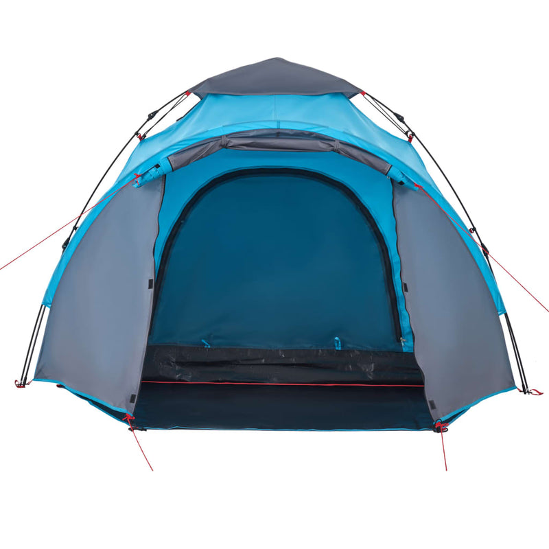 Kuppel-Campingzelt 3 Personen Blau Quick Release