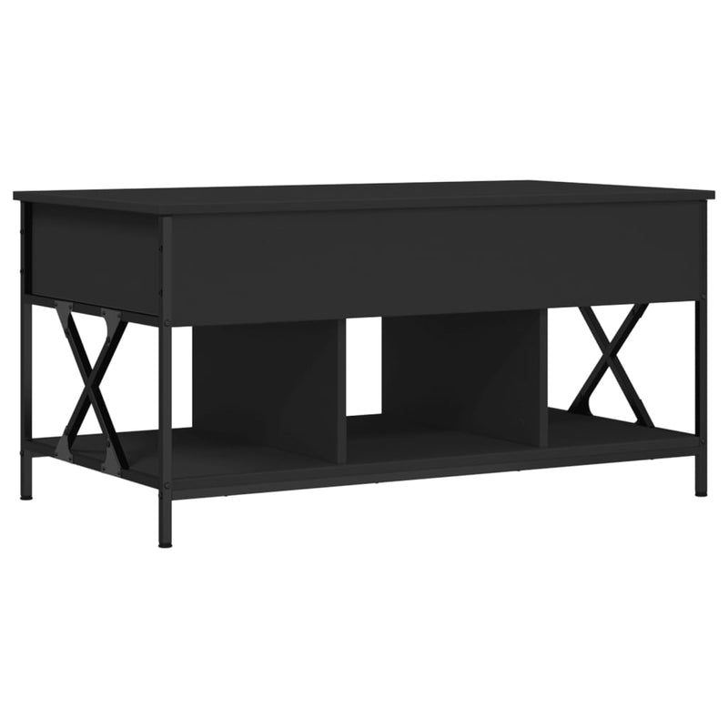 Couchtisch Schwarz 100x55x50 cm Holzwerkstoff und Metall