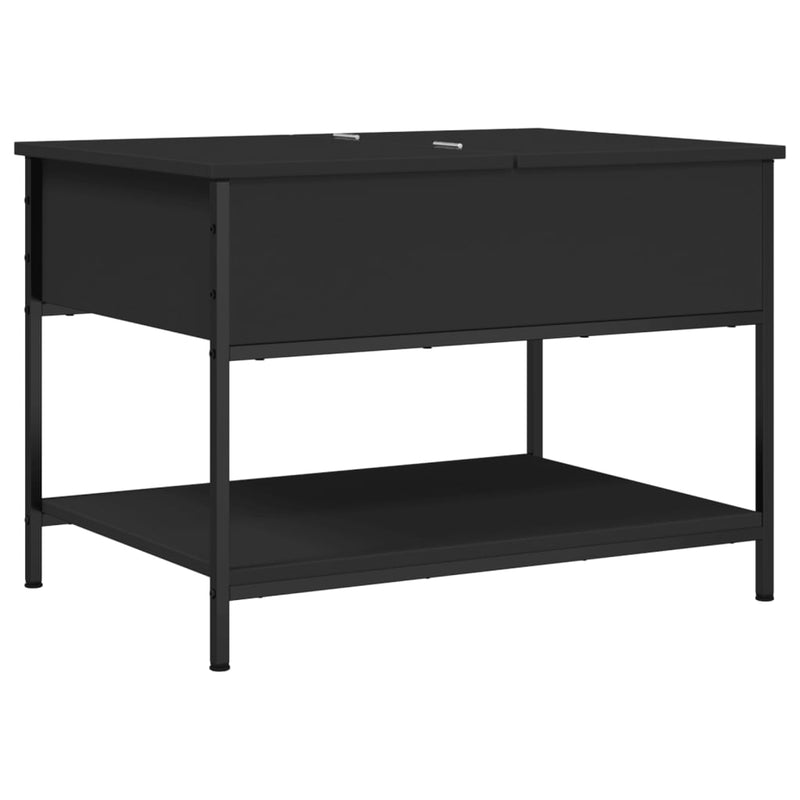 Couchtisch Schwarz 70x50x50 cm Holzwerkstoff und Metall