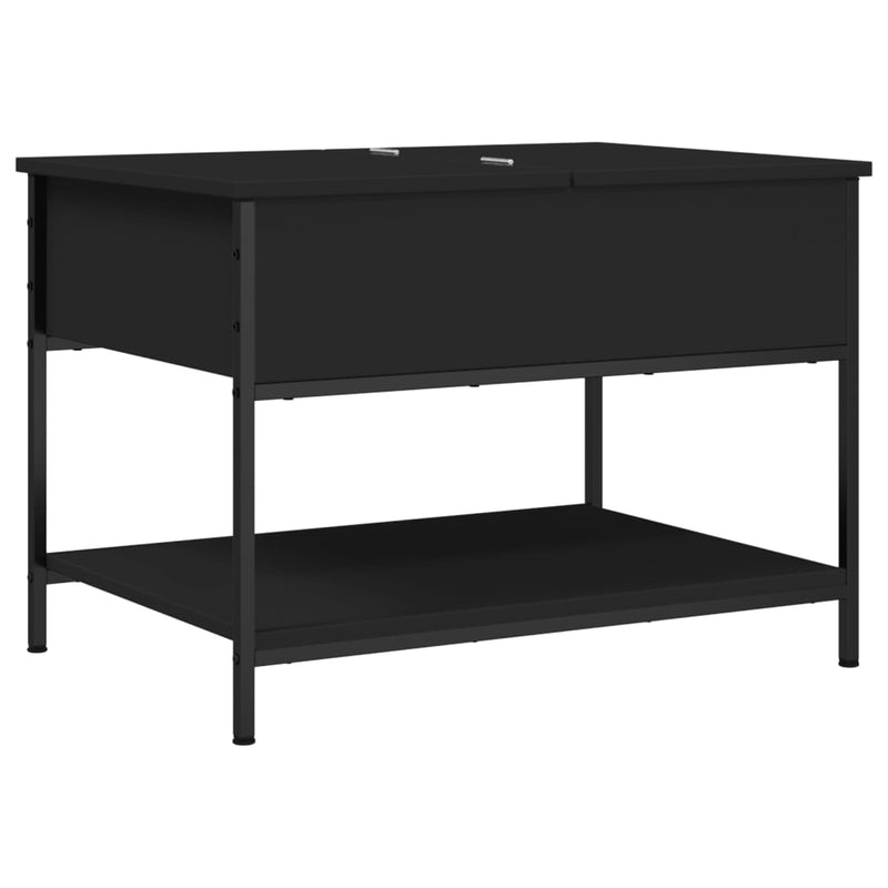 Couchtisch Schwarz 70x50x50 cm Holzwerkstoff und Metall