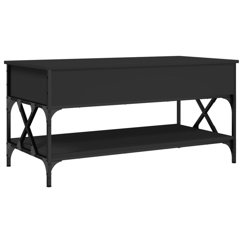 Couchtisch Schwarz 100x50x50 cm Holzwerkstoff und Metall