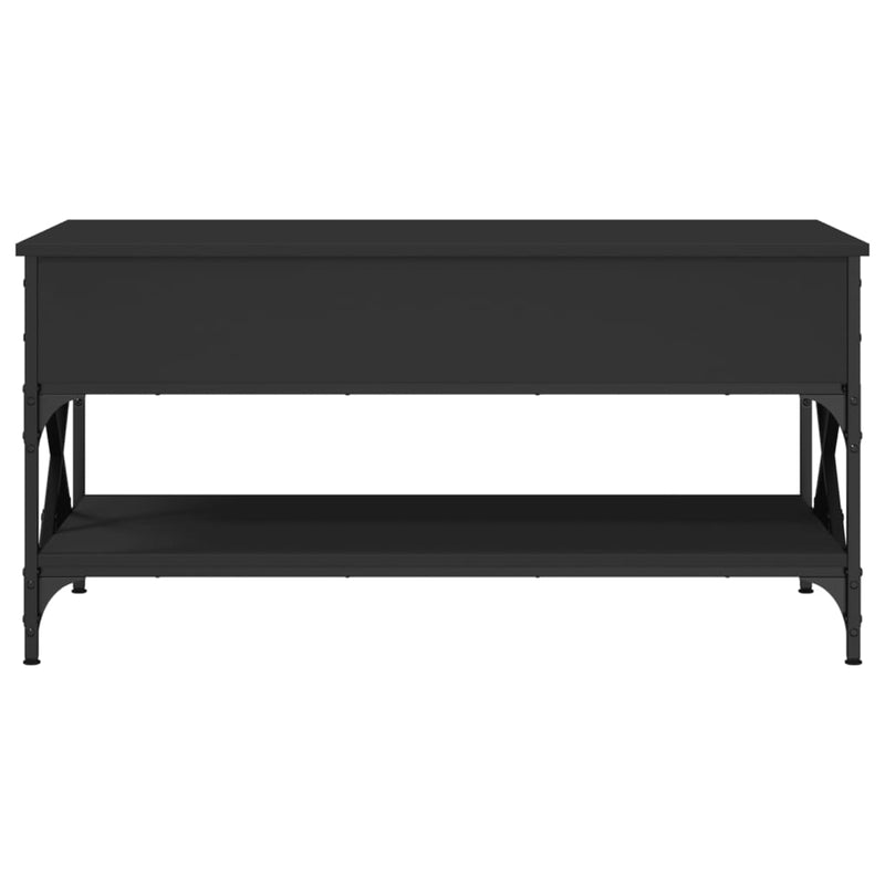 Couchtisch Schwarz 100x50x50 cm Holzwerkstoff und Metall