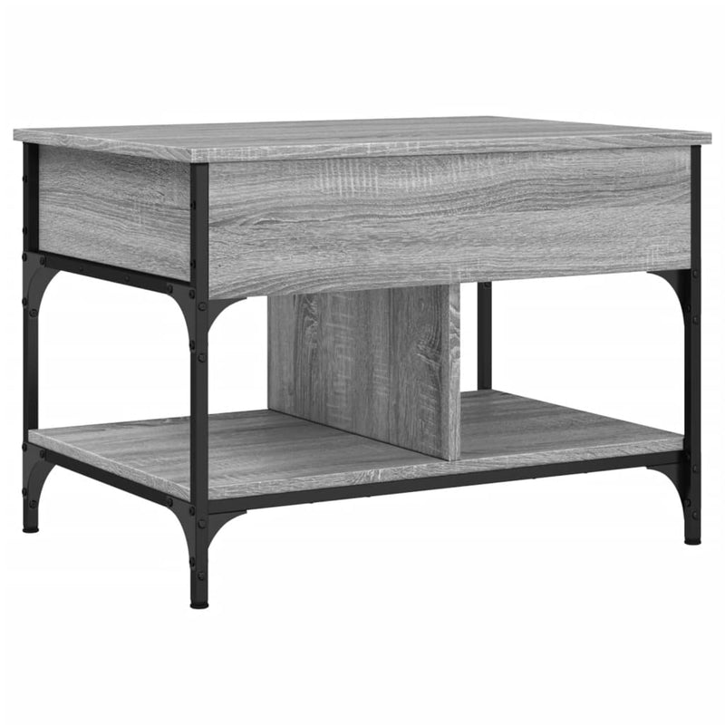 Couchtisch Grau Sonoma 70x50x50 cm Holzwerkstoff und Metall