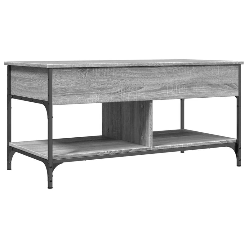 Couchtisch Grau Sonoma 100x50x50 cm Holzwerkstoff und Metall