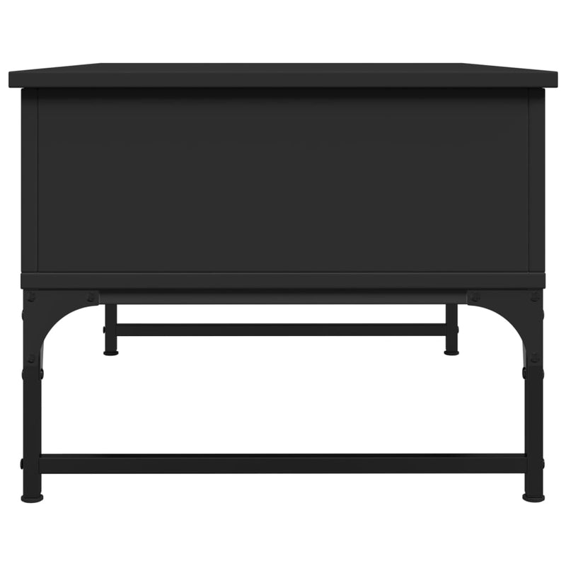 Couchtisch Schwarz 70x50x40 cm Holzwerkstoff und Metall