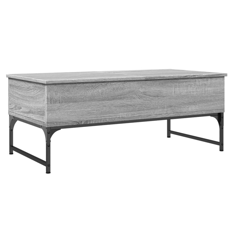 Couchtisch Grau Sonoma 100x50x40 cm Holzwerkstoff und Metall