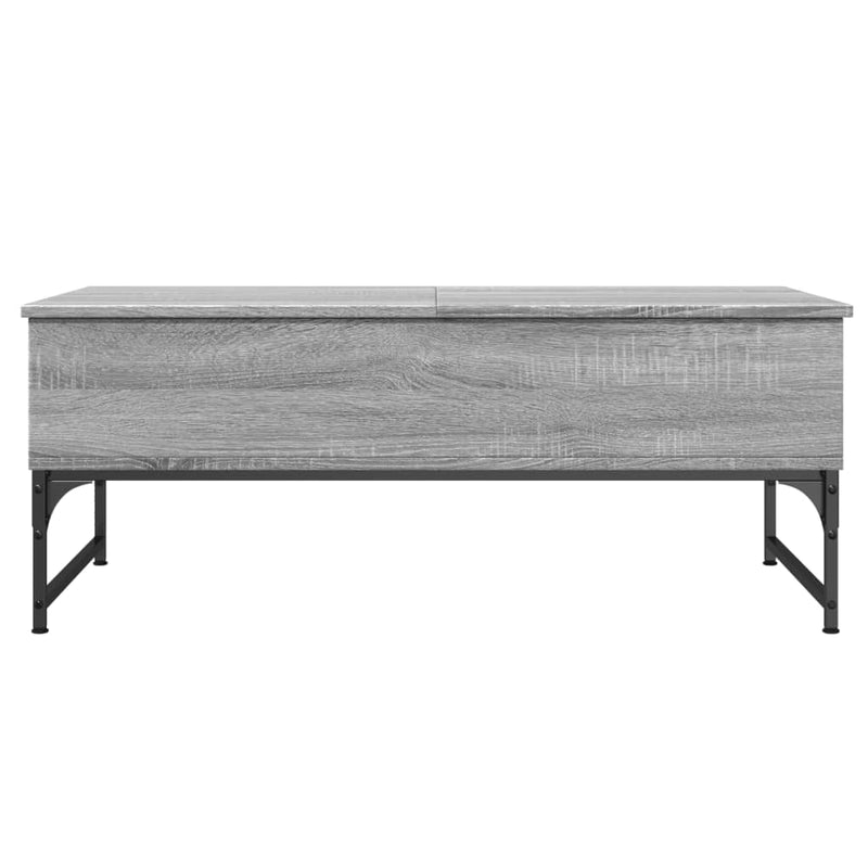 Couchtisch Grau Sonoma 100x50x40 cm Holzwerkstoff und Metall