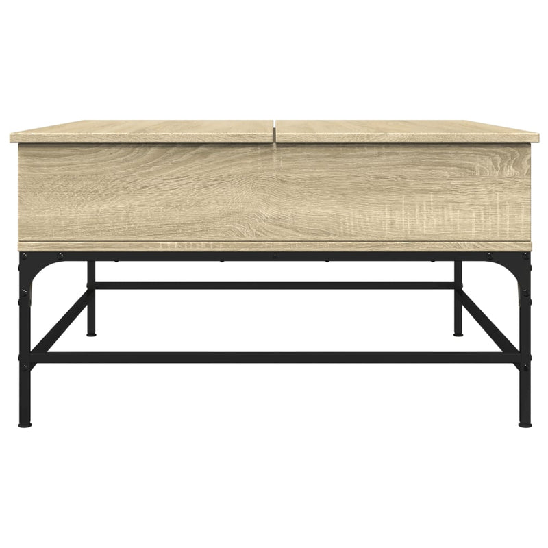 Couchtisch Sonoma-Eiche 80x80x45 cm Holzwerkstoff und Metall