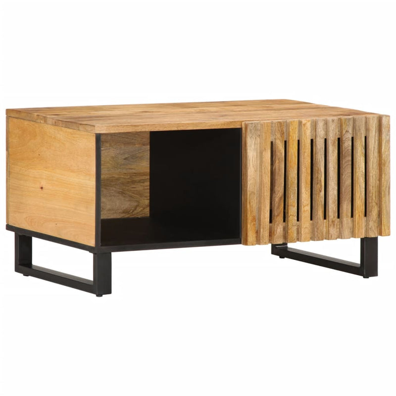 Couchtisch 80x51x40 cm Raues Massives Mangoholz