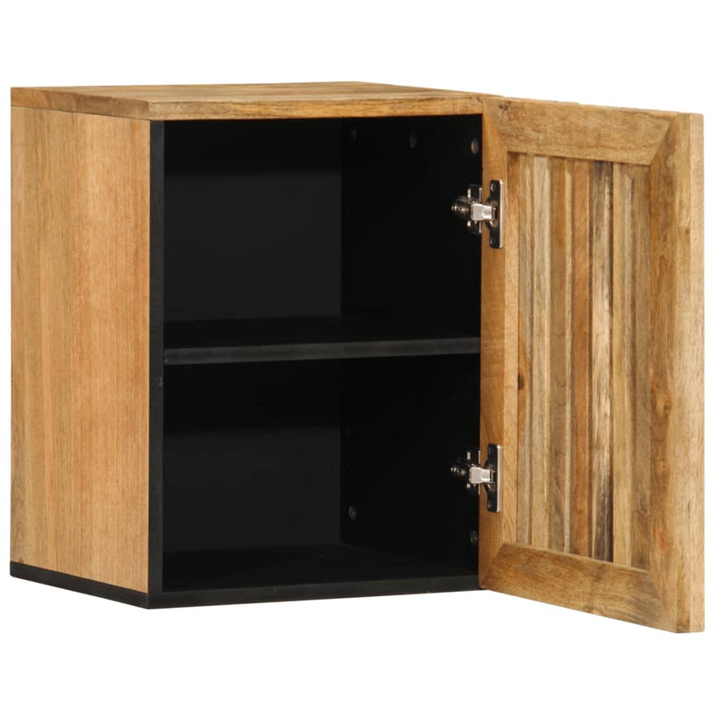 Bad-Wandschrank 38x34x48 cm Massives Raues Mangoholz