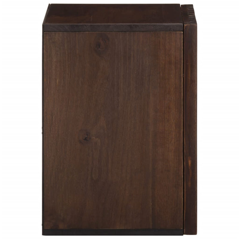 Bad-Wandschrank 38x34x48 cm Braun Massivholz Mango