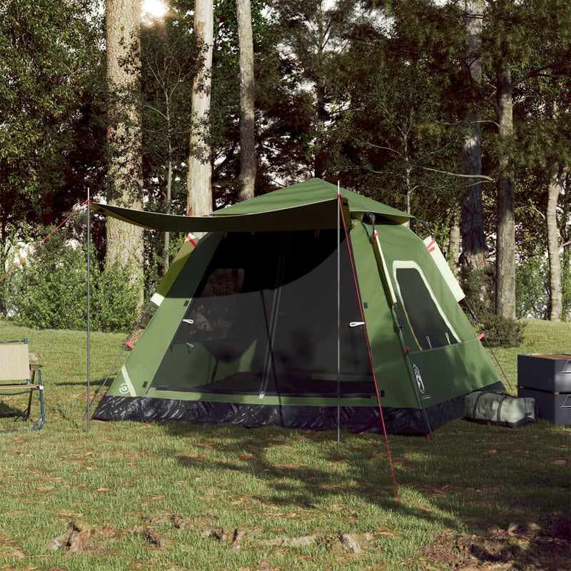 Kuppel-Campingzelt 5 Personen Grün Quick Release