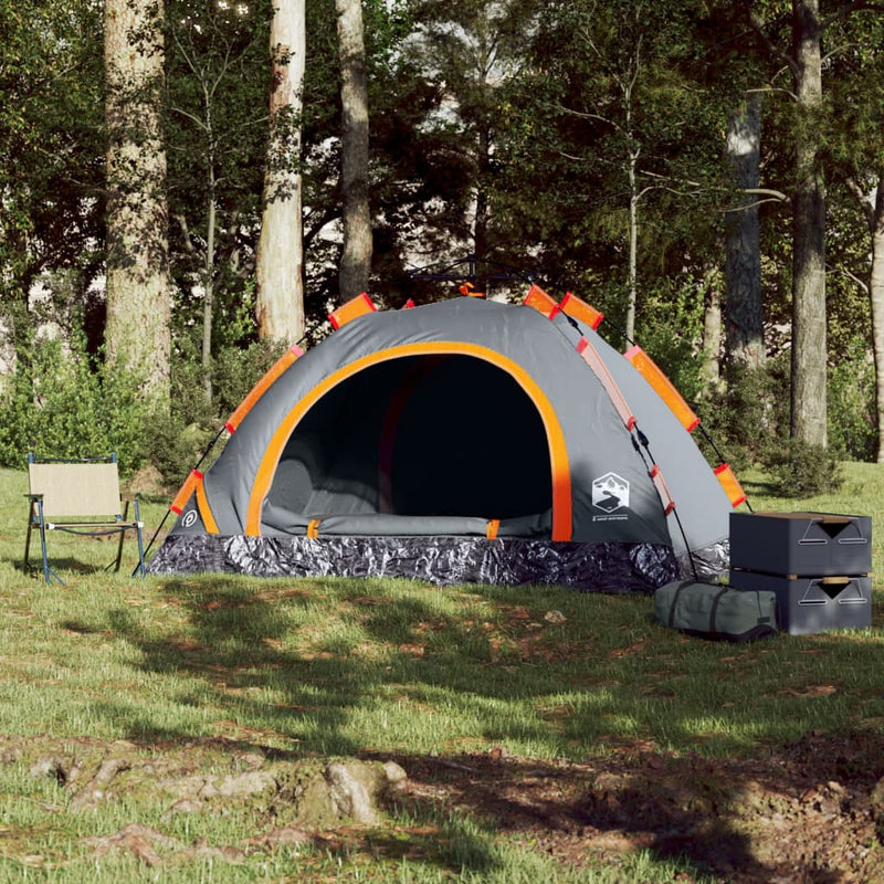 Campingzelt 3 Personen Orange Quick Release