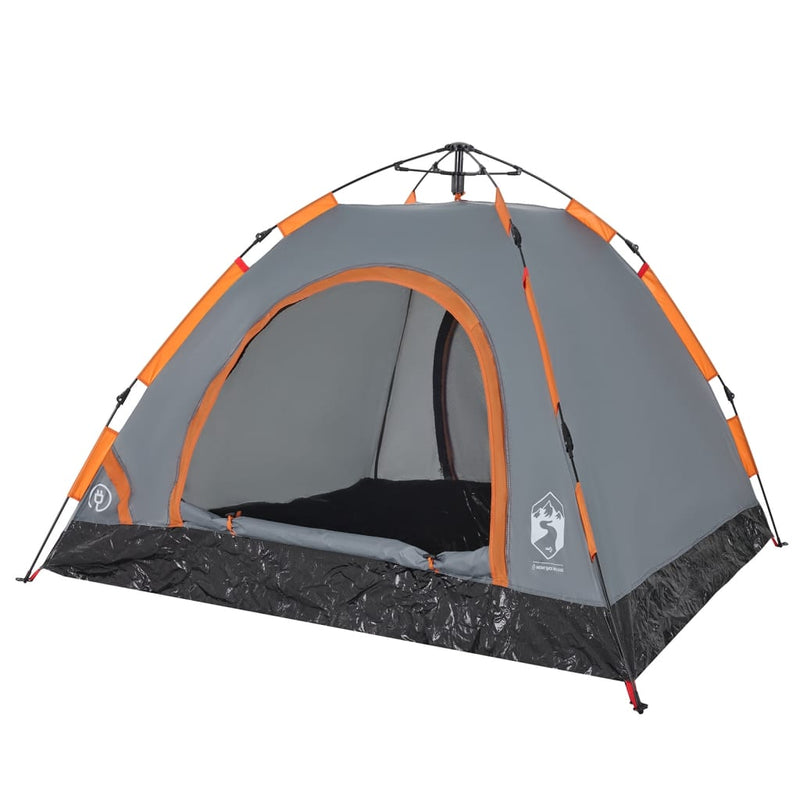 Campingzelt 3 Personen Orange Quick Release