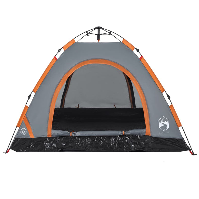 Campingzelt 3 Personen Orange Quick Release