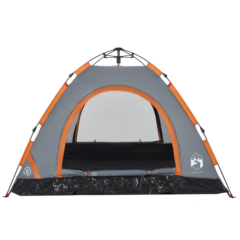 Campingzelt 3 Personen Orange Quick Release