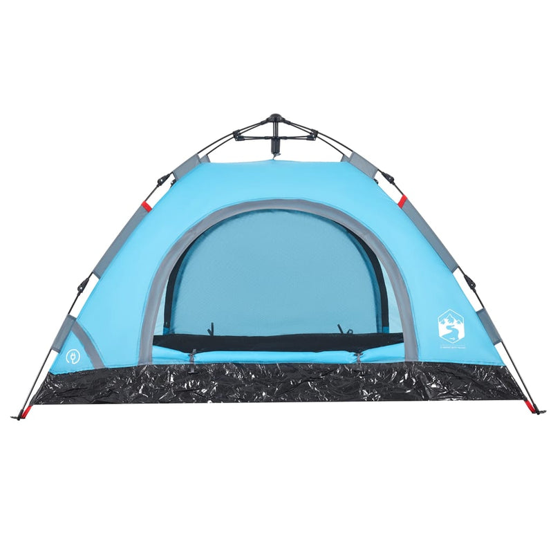 Campingzelt 4 Personen Blau Quick Release