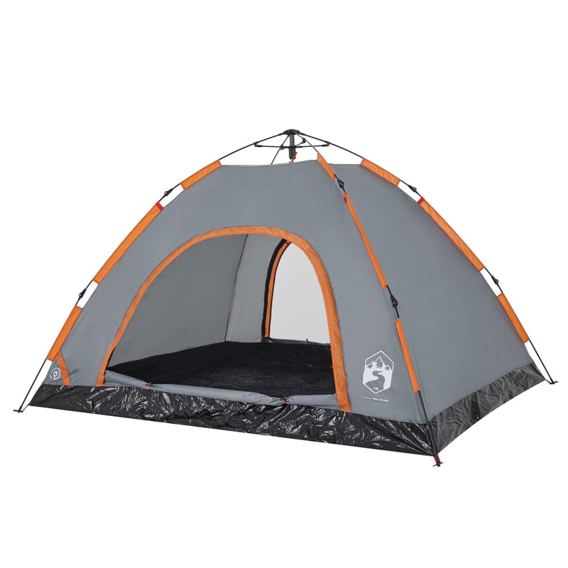 Campingzelt 4 Personen Orange Quick Release