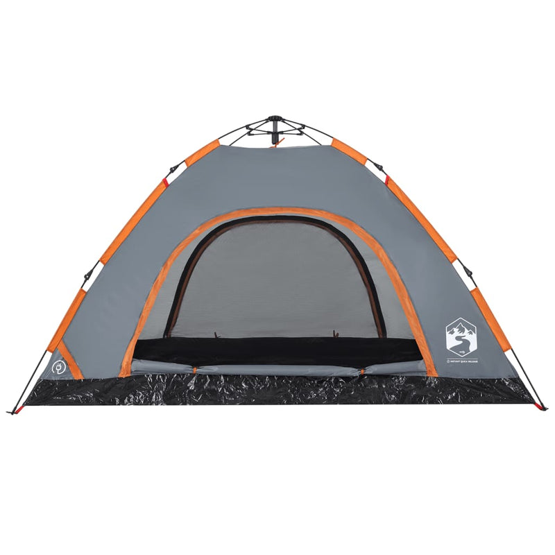 Campingzelt 4 Personen Orange Quick Release