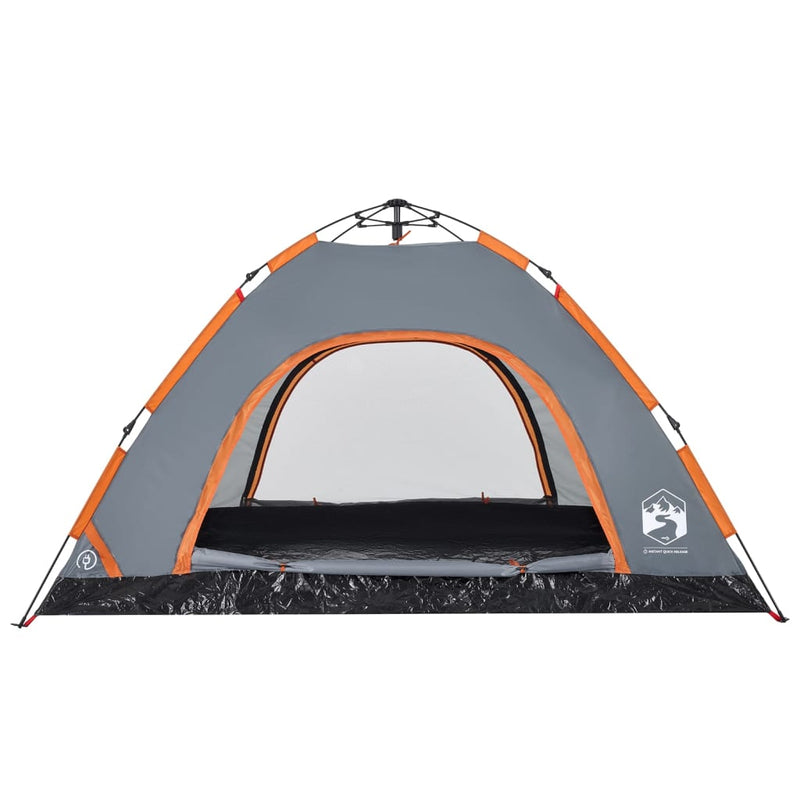 Campingzelt 4 Personen Orange Quick Release