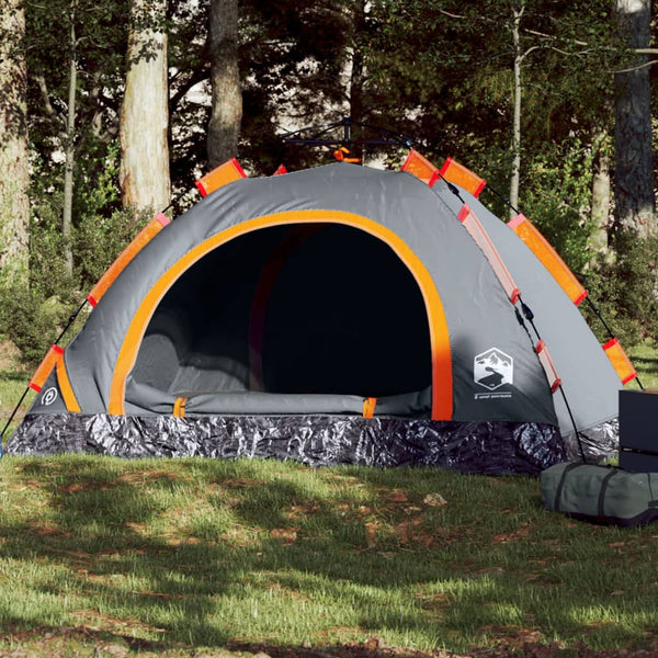 Campingzelt 4 Personen Orange Quick Release