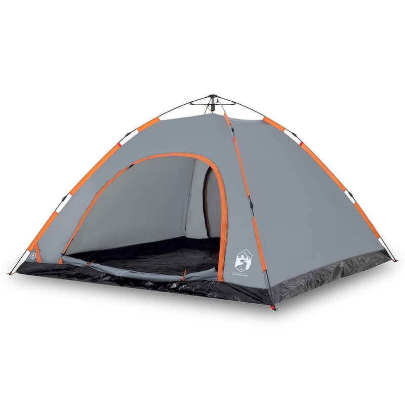 Campingzelt 5 Personen Grau Quick Release