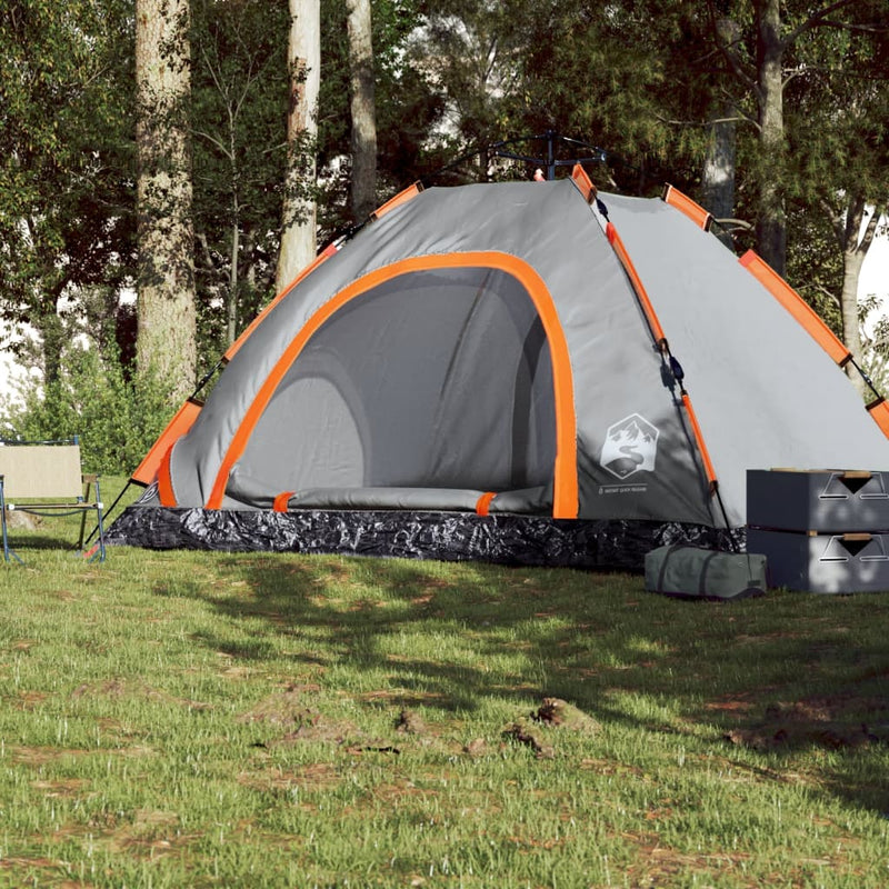 Campingzelt 5 Personen Grau Quick Release