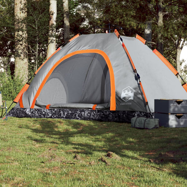 Campingzelt 5 Personen Grau Quick Release