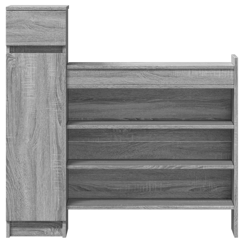Schuhschrank Grau Sonoma 100,5x28x100 cm Holzwerkstoff