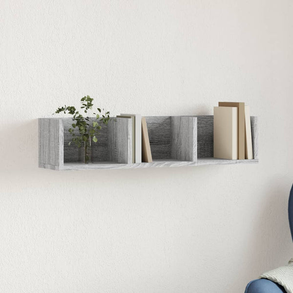 Wandschrank Grau Sonoma-Eiche 75x18x16,5 cm Holzwerkstoff