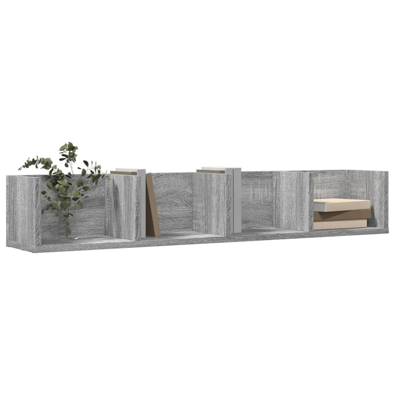 Wandschrank Grau Sonoma-Eiche 99x18x16,5 cm Holzwerkstoff