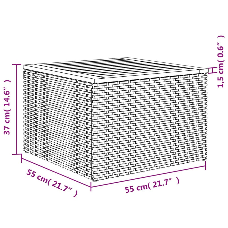 5-tlg. Garten-Sofagarnitur mit Kissen Grau Poly Rattan