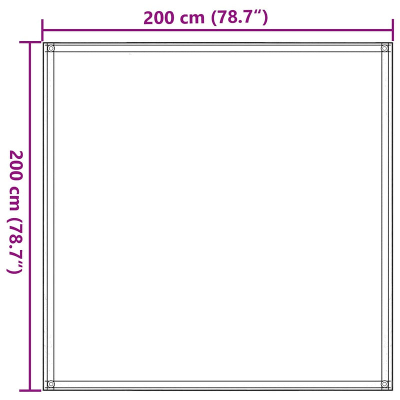 Zeltteppich Sandfarbe 200x200 cm HDPE