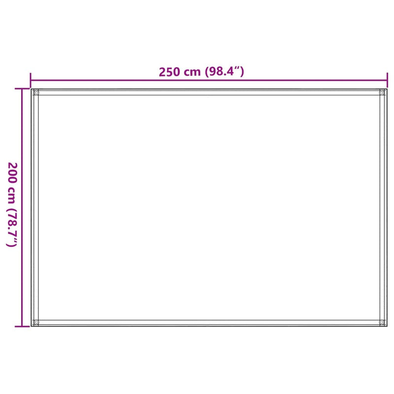 Zeltteppich Sandfarbe 250x200 cm HDPE