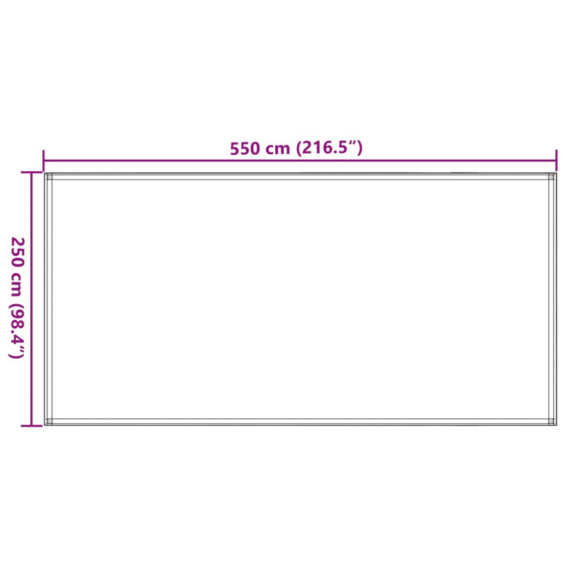 Zeltteppich Sandfarbe 250x550 cm HDPE