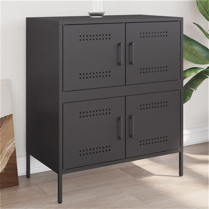 Sideboard Schwarz 68x39x79 cm Stahl