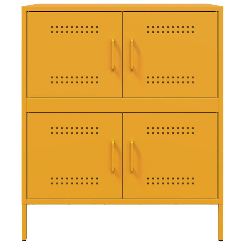 Sideboard Senfgelb 68x39x79 cm Stahl