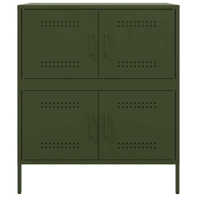 Sideboard Olivgrün 68x39x79 cm Stahl