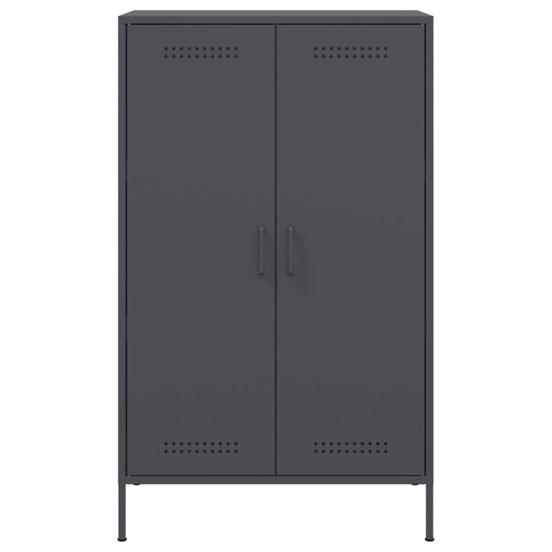 Highboard Anthrazit 68x39x113 cm Stahl