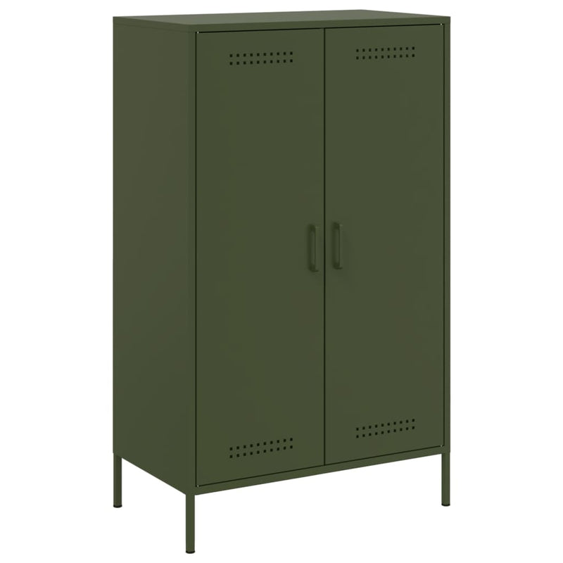 Highboard Olivgrün 68x39x113 cm Stahl