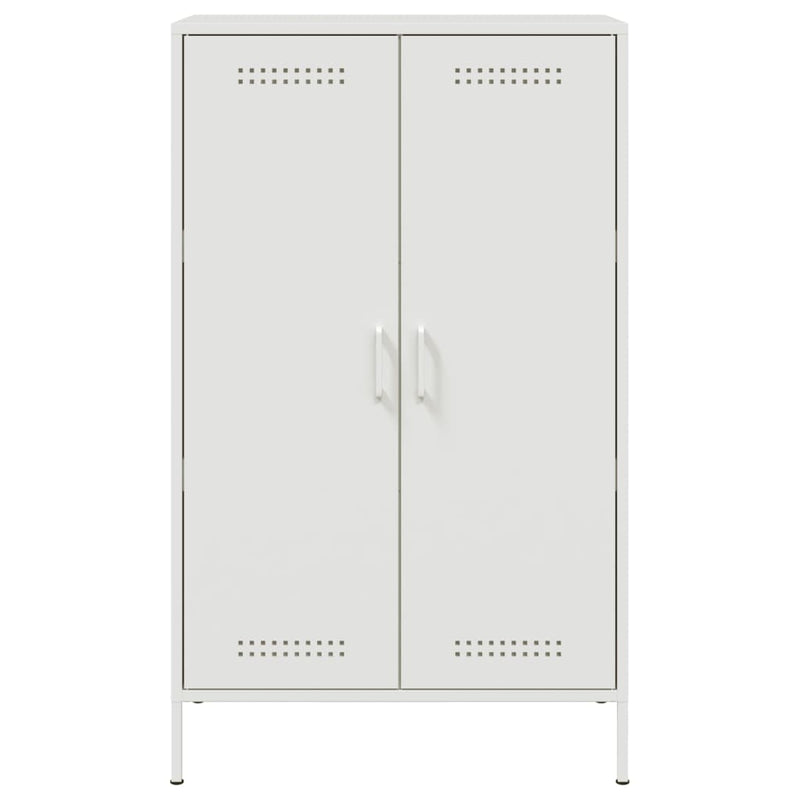 Highboard Weiß 68x39x113 cm Stahl