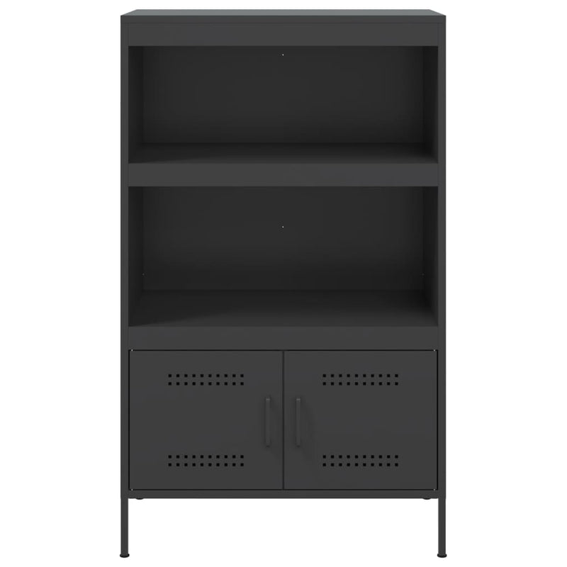 Highboard Schwarz 68x39x113 cm Stahl