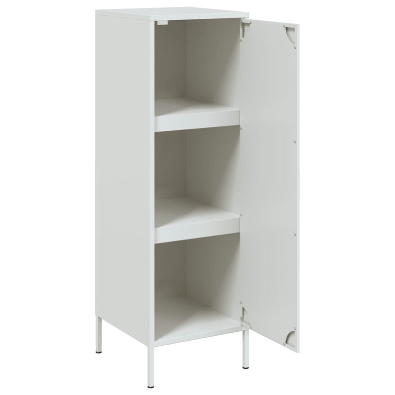 Highboard Weiß 36x39x113 cm Stahl