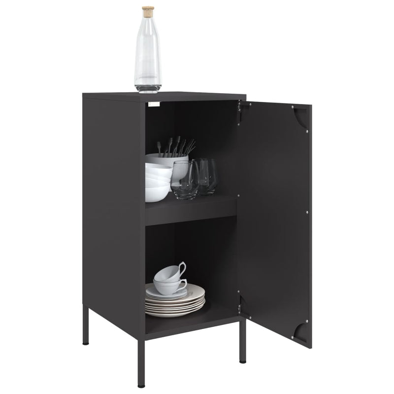 Sideboard Schwarz 36x39x79 cm Kaltgewalzter Stahl