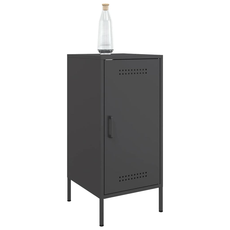 Sideboards 2 Stk. Schwarz 36x39x79 cm Kaltgewalzter Stahl