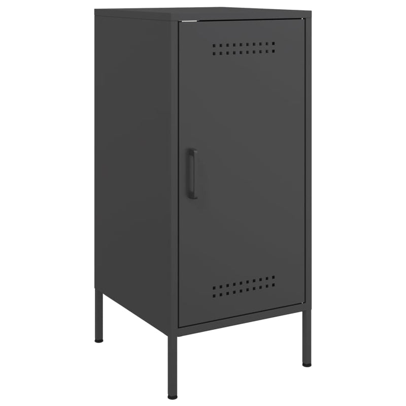 Sideboards 2 Stk. Schwarz 36x39x79 cm Kaltgewalzter Stahl