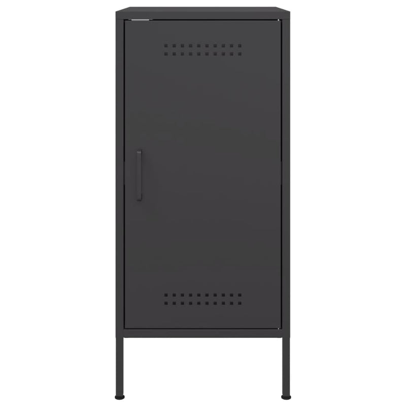 Sideboards 2 Stk. Schwarz 36x39x79 cm Kaltgewalzter Stahl