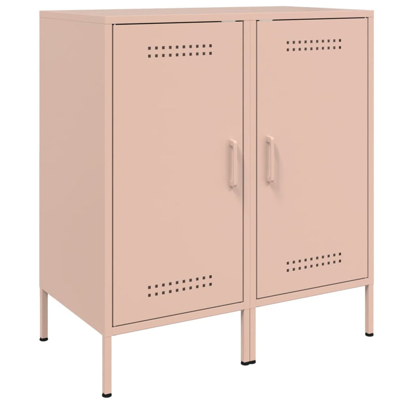 Sideboards 2 Stk. Rosa 36x39x79 cm Kaltgewalzter Stahl